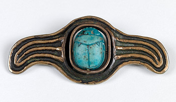 Egyptian Revival Scarab Brooch